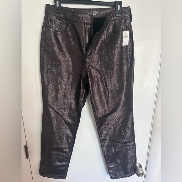 Old Navy Pants - Metallic Black Coated Pants